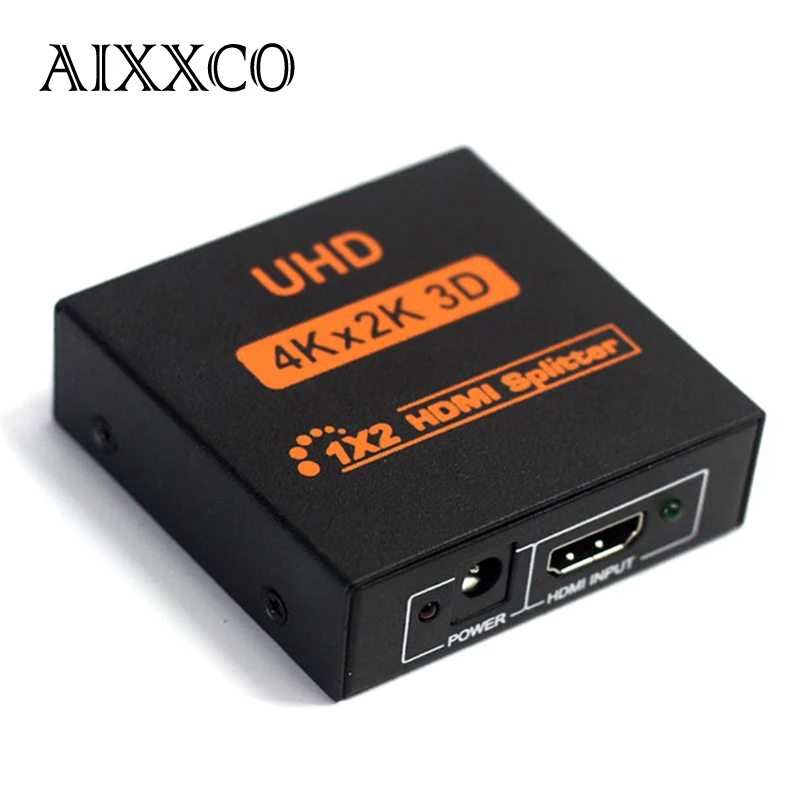 AIXXCO HDCP 4K HDMI сплиттер Full HD 1080p видео коммутатор 1X2 1X4 двойной дисплей для HDTV DVD PS3