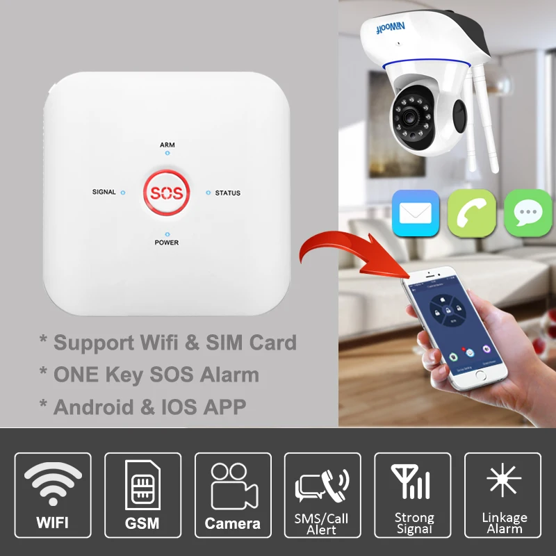 APP Wi Fi GSM домашняя охранная сигнализация Системы сети Управление Встроенная