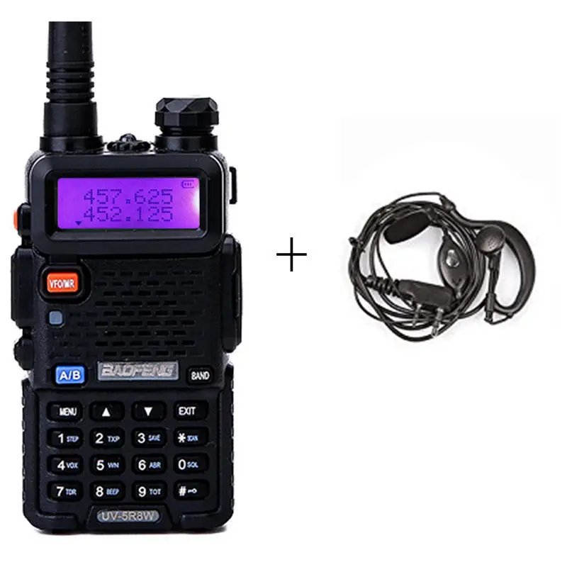 Baofeng UV-5R 8 Вт Высокая мощность Full walkie talkie двухстороннее радио 8 Вт cb портативное радио 10 км дальность pofung UV5R Охота - Цвет: only radio