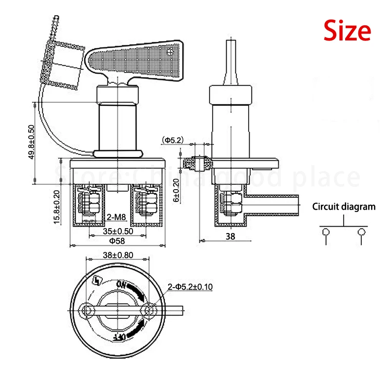 Выключатель питания автомобильный универсальный изолятор батареи главный