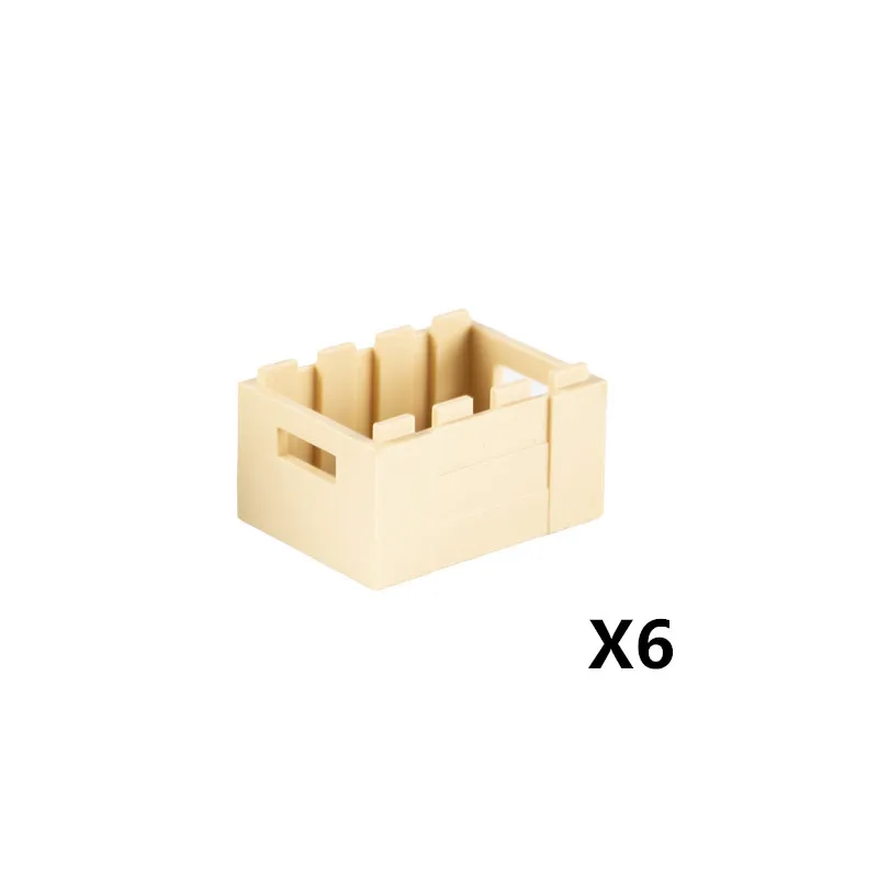 BeigeBox-6pcs Наборы кубиков средневекового оружия лук стрела вилка меч Молот шлем нож масляный барабан строительные блоки MOC войны город запчасти игрушки C103 - Цвет: BeigeBox-6pcs