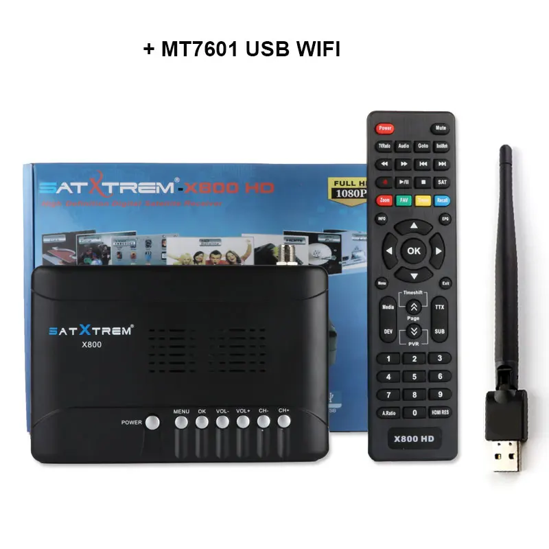 X800 n wifi Satxtrem цифровой спутниковый X800 HD ТВ приемник DVB-S2 стандарт 1080P HD Поддержка cam Dollby, AC3, wifi, youtube youpron powervu - Цвет: X800 n wifi