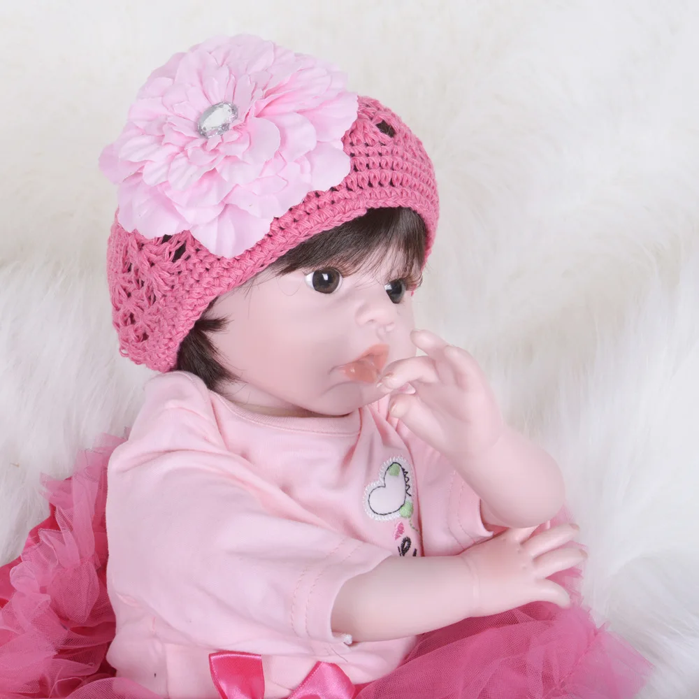 22 &quotReborn baby doll 55 см мягкая ткань тела силиконовый Reborn Baby Doll игрушки новорожденная