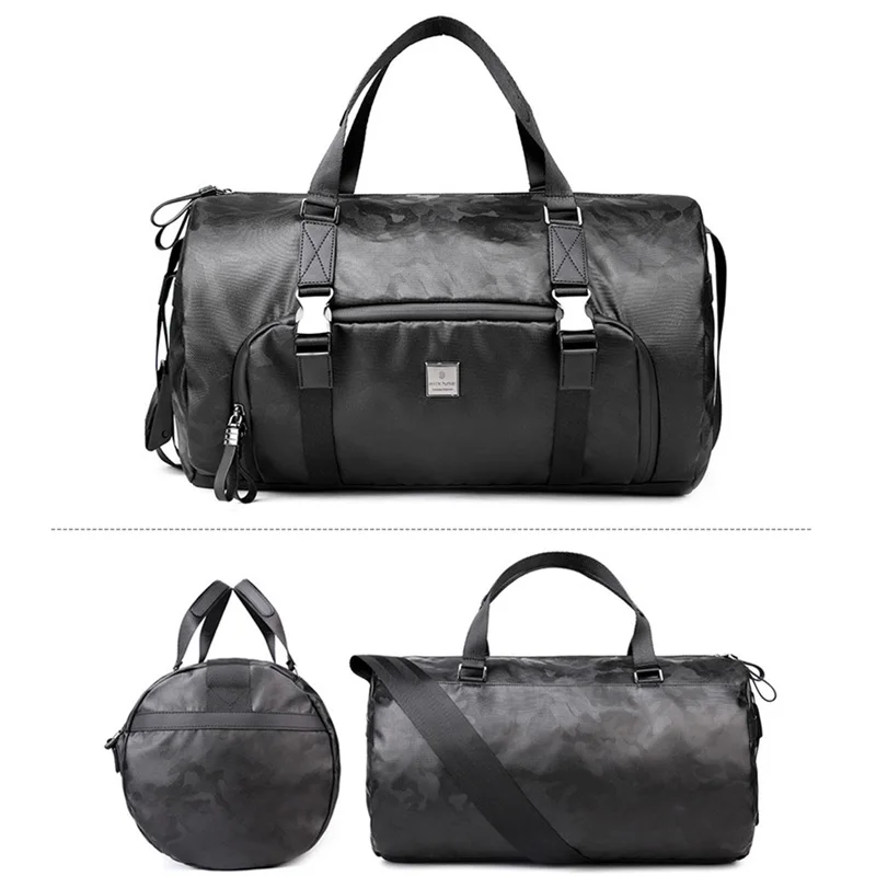 Men Bucket Gym Bag Luggage Travel Hanging Duffel Tote Large Capacity Leisure Water Repellent Weekend Crossbody Shoulder XA1D | Спорт и
