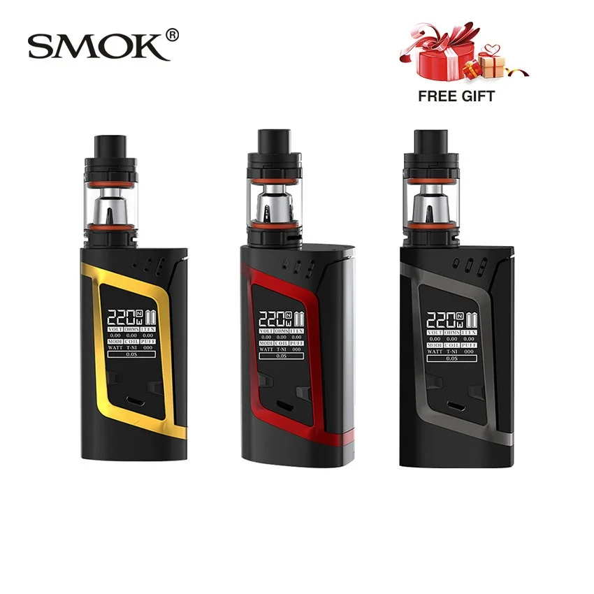Оригинал smok чужеродных комплект с вейпер чужой 220 Вт поле mod и tfv8 маленьких танк