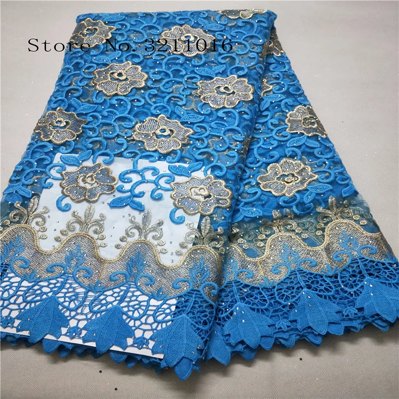 Швейцарская вуаль высокого качества кружевная ткань с камнями в африканском