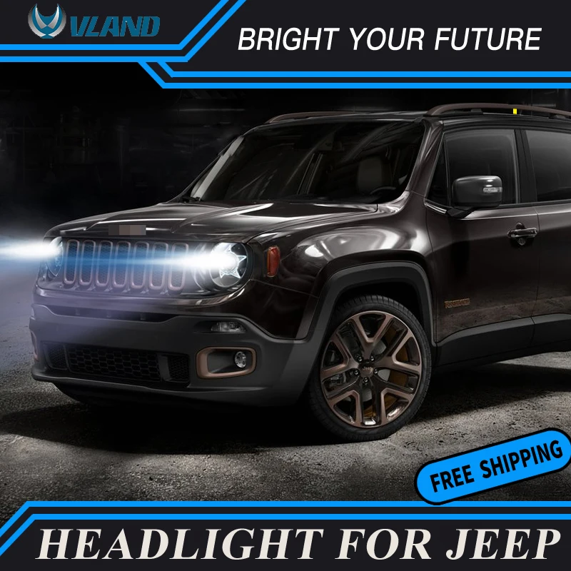 Головной светильник s для Jeep Renegade 2016 2017 светодиодный головной головы лампы