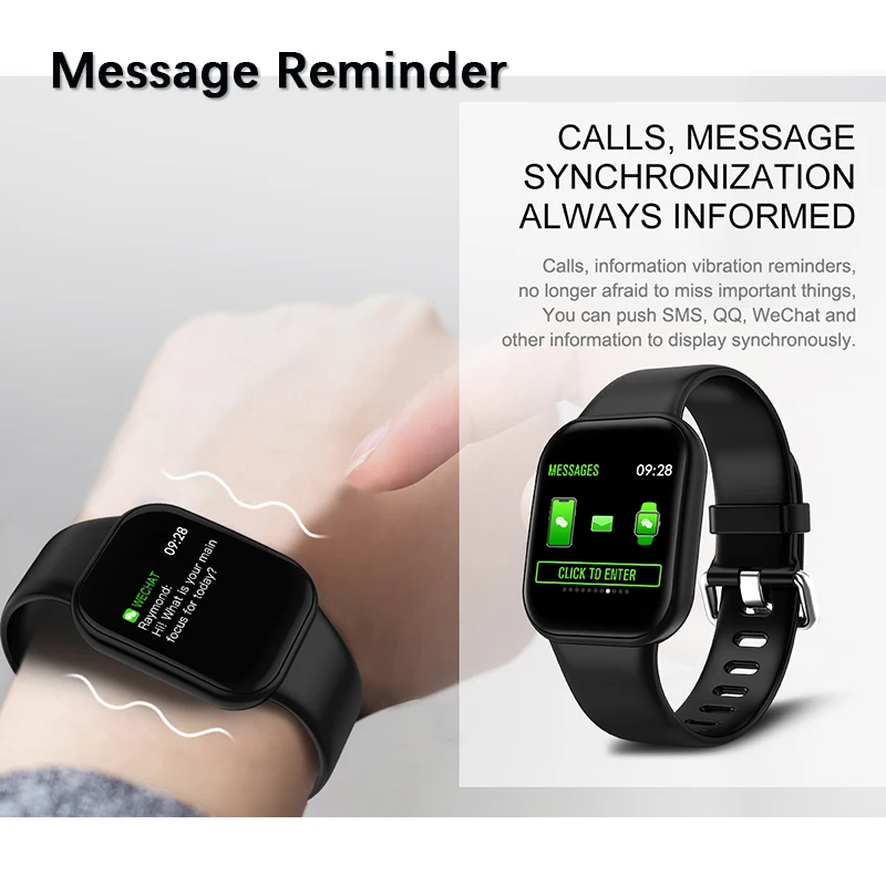 GIVENONE Смарт-часы с сенсорным экраном водонепроницаемые Bluetooth фитнес-трекер