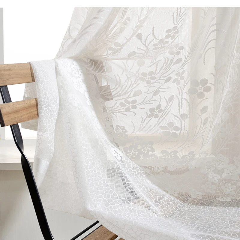 NORNE белые прозрачные оконные занавески для спальни гостиной кухни дверные жалюзи