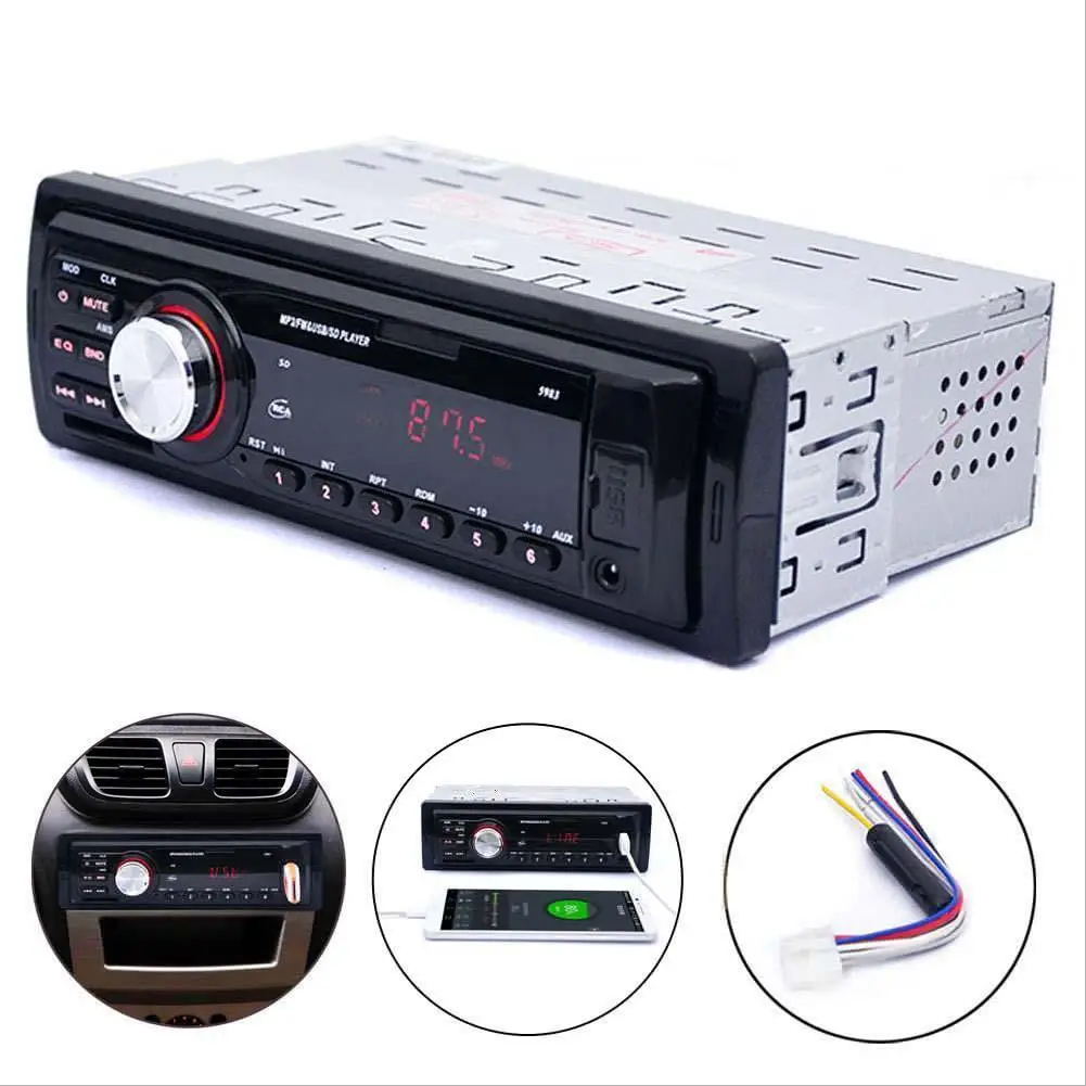 Новинка 2019 Авторадио стерео радио FM Aux вход приемник SD USB JSD 520 12 В 1 din автомобильный