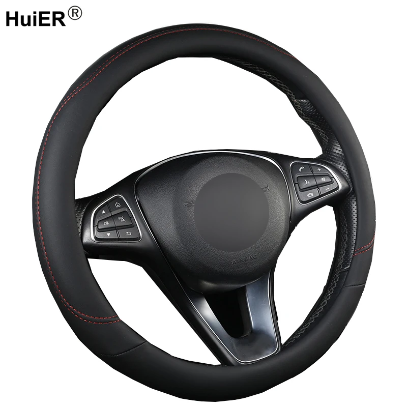 Износостойкая оплетка для руля HuiER из искусственной кожи 37 дюймов 38 см |