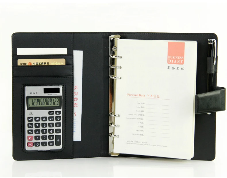 Блокнот органайзер А5 из искусственной кожи с застежкой 1192D|agenda organizer|loose leaf
