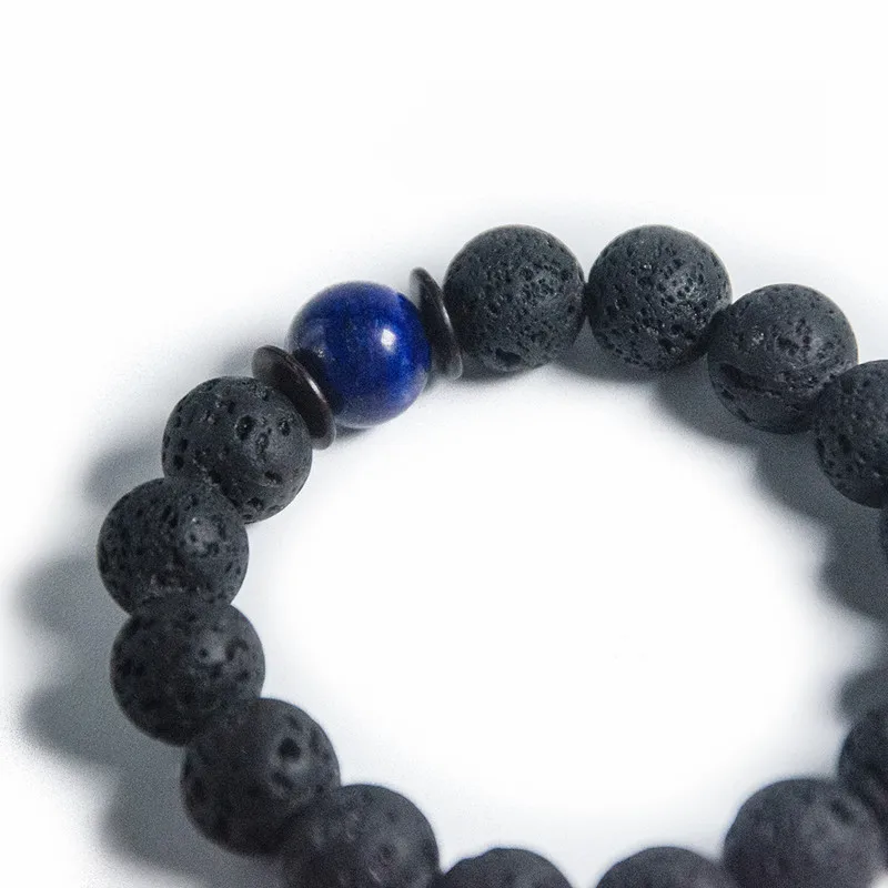 Падение доставка бисером Браслеты натуральный вулканический камень Лазурит