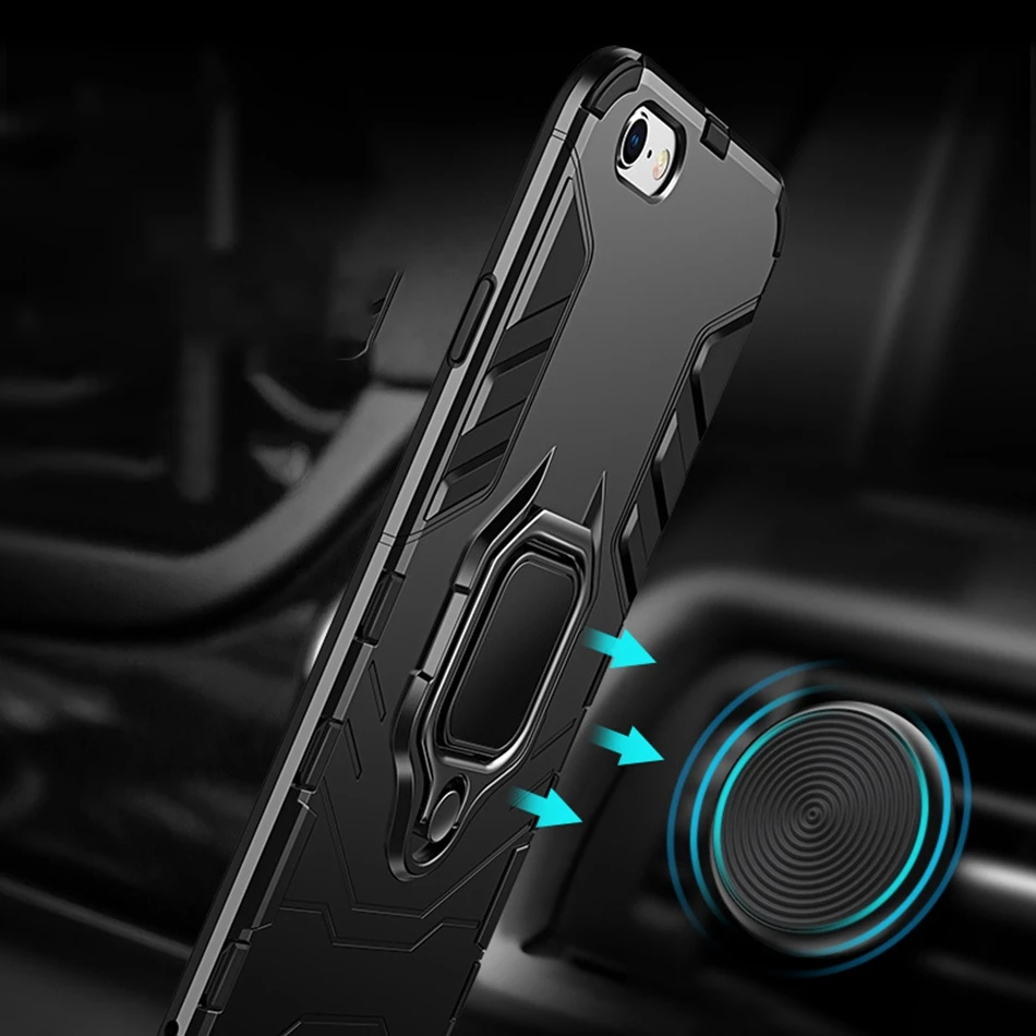 Защитный чехол KISSCASE для iPhone XS MAX XR X 8 7 6 6S Plus 5 SE магнитный с держателем пальцев |