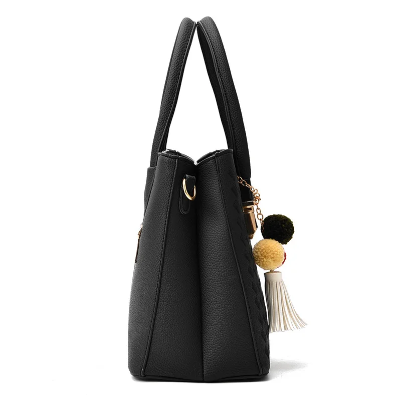 Роскошная женская кожаная сумка повседневная через плечо топ-сумочка линия