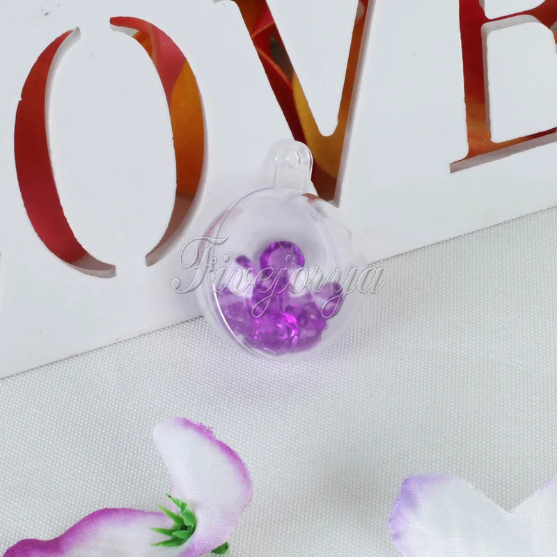 10 шт./лот 30 мм прозрачная пластиковая подарочная коробка конфет заполняемый мяч