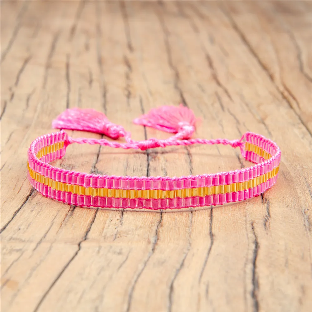 Go2boho MIYUKI Браслет-манжета серебряные браслеты женские ювелирные изделия Золотой Bileklik браслет дружбы кисточкой ручной работы модный подарок