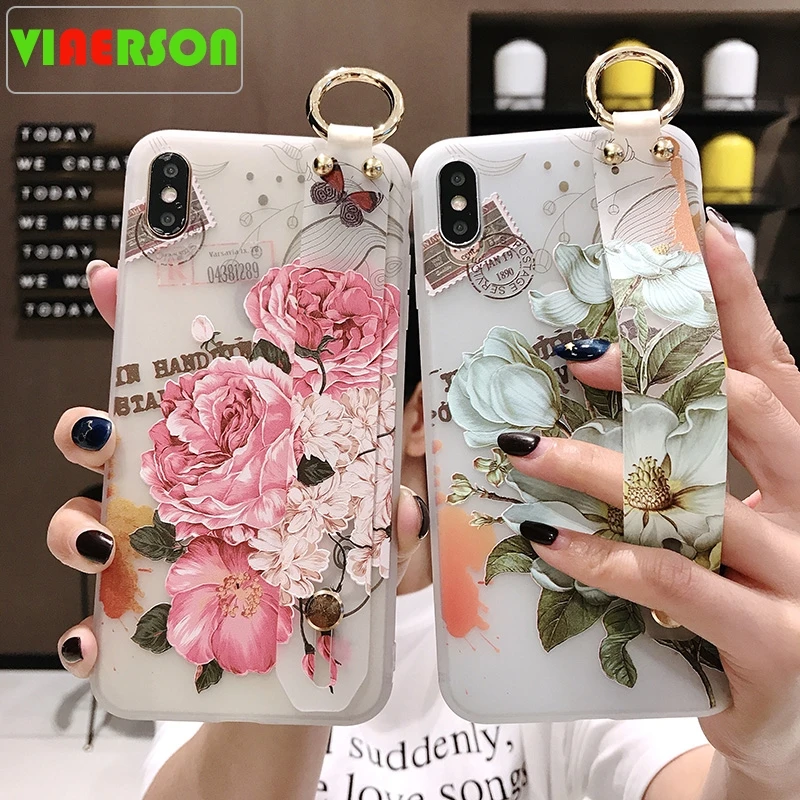 Мягкий чехол для телефона из ТПУ с ремешком на запястье Huawei P30 Pro P20 Lite P10 P Smart Plus Mate