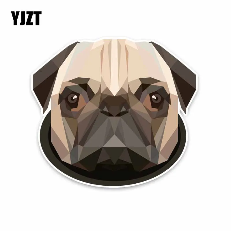 

YJZT 13.2CM*12CM Funny Animal Dog Head Decor PVC Decal Car Sticker 5-1839