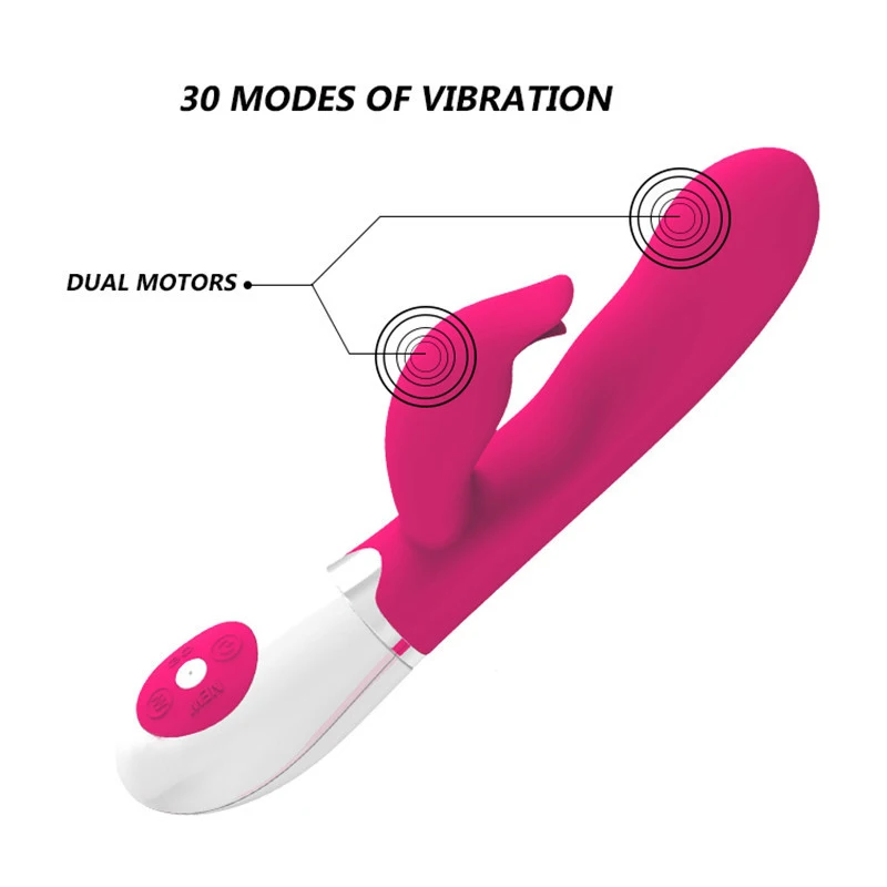 Силиконовый вибратор для Для женщин 30 скоростей двойная функция G spot Массажер