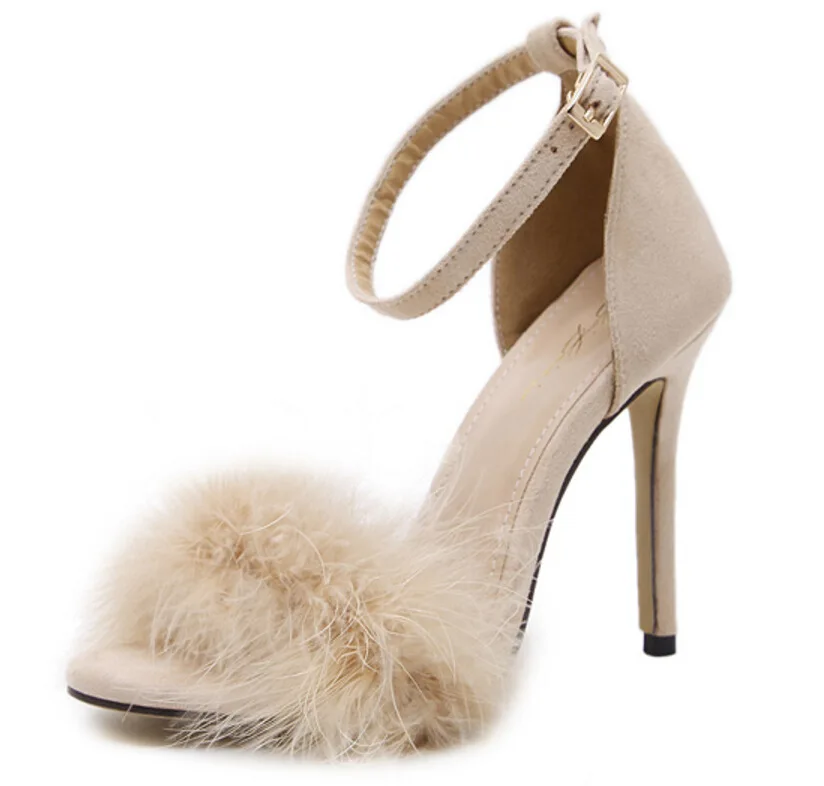 Zapatos de mujer 2019 г. обувь женские босоножки на высоком каблуке sapato feminino меховые