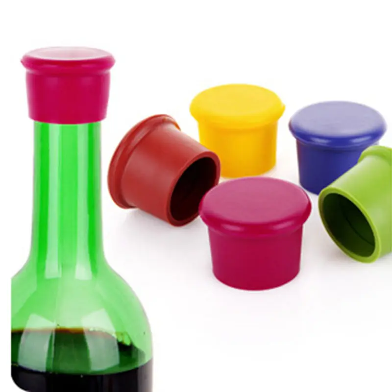 5pc New Wine Bottle Stopper Silicone Bar Tools Preservation Stoppers Kitchen Champagne Beverage Closures | Дом и сад
