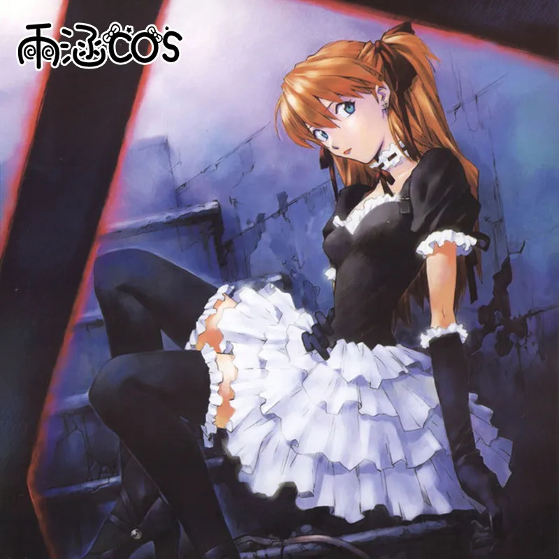 

2018 New Anime EVA Soryu Asuka Langley Lolita Dress AYANAMI REIREIAYANAMI Cosplay costume