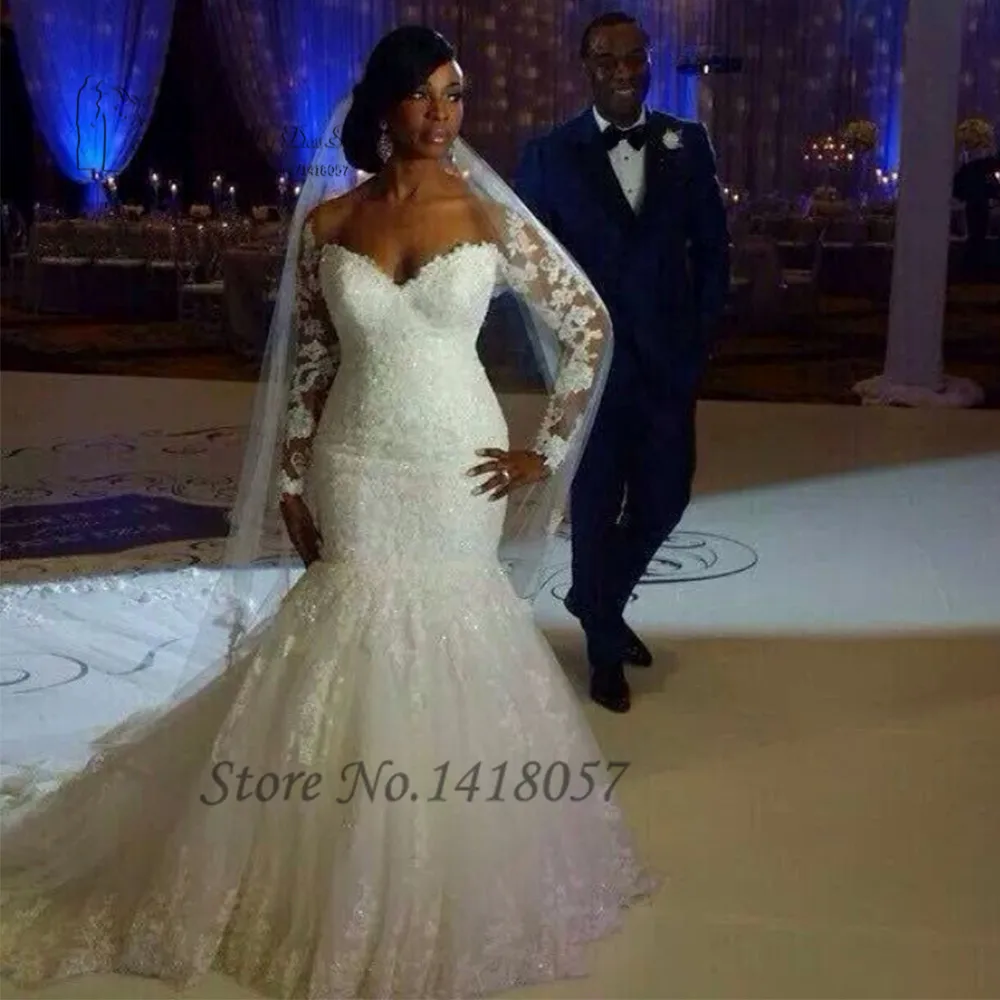 Африка Vestido de Noiva Плюс Размер 2016 сексуальные свадебные платья русалки с длинным