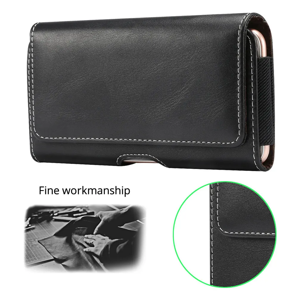 Universal Smartphone Case Belt Clip Mobile Phone Bag Holster Leather Case For Samsung s10 s9 s8 plus s7 s6edge s6 s5 J4 J5 A5 A8