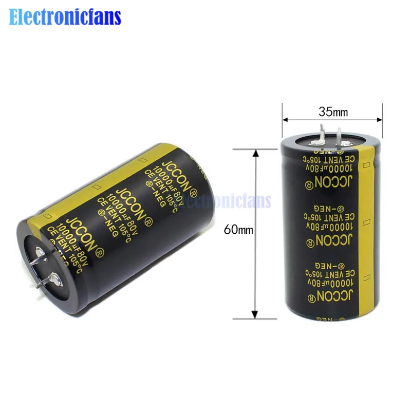Diymore 80V 10000uF 35X60mm алюминиевый электролитический конденсатор Высокочастотный