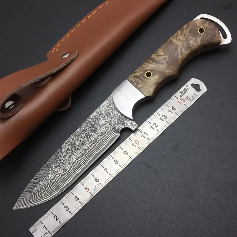 Популярный высококачественный дамасский нож тактический Shiro Wood для
