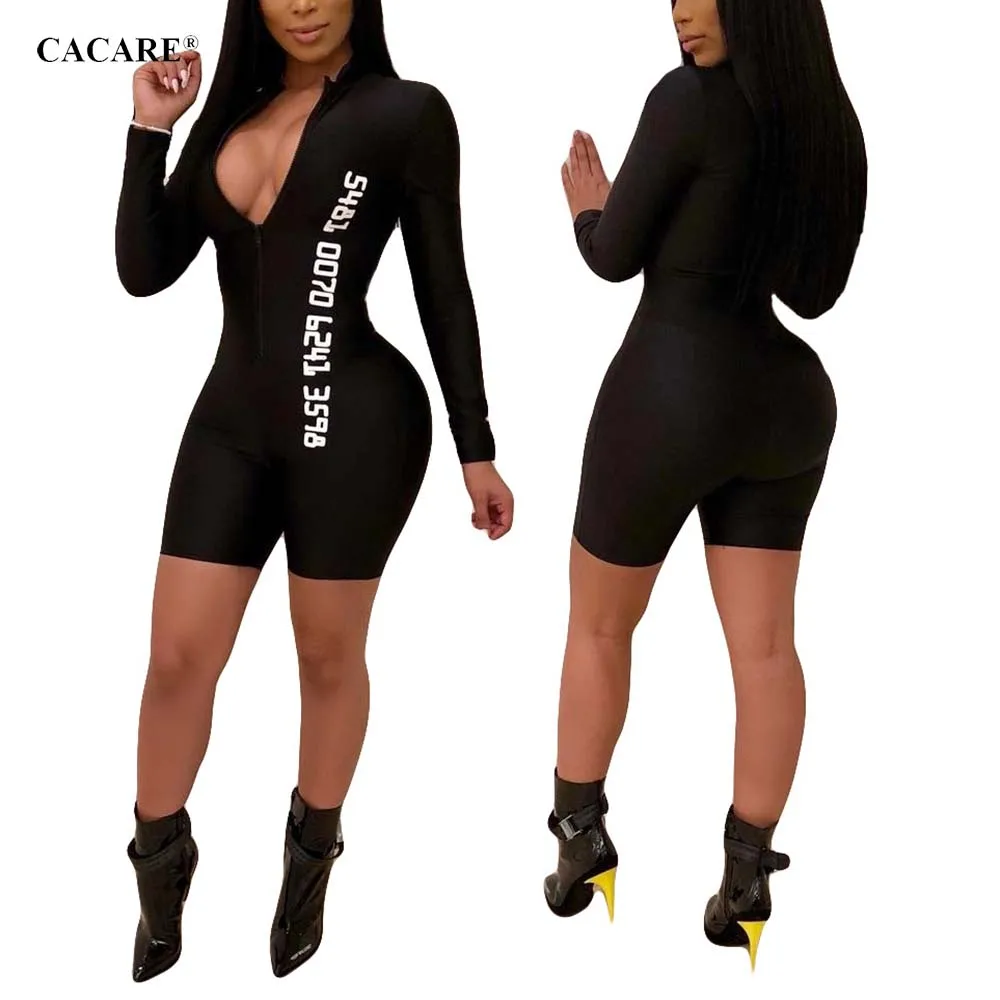 

2019 Bodysuit Black Bodycon Jumpsuit Sexy Bodies Ladies Body Long Sleeve Summer Jumpsuit F0309 Deep V Neck Brief Style