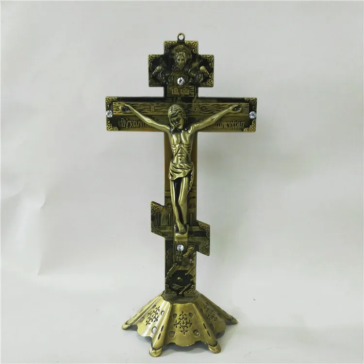 Крест Фигурка Статуя Христианская Католическая творческая Бронзовая статуя