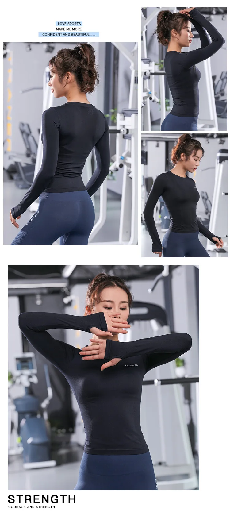 Женская Спортивная одежда для спортзала, женский топ для йоги, Спортивная рубашка с длинным рукавом, спортивные топы для спортзала, женская футболка для фитнеса, футболки для йоги, топы для женщин