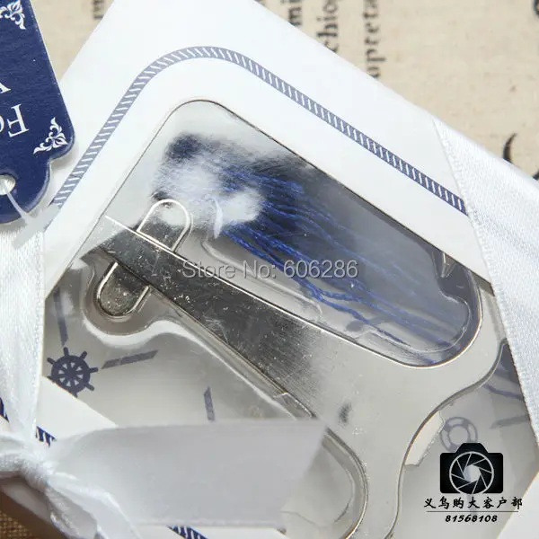 50 шт./лот оптовая продажа хромированный штопор в форме якоря для вина Свадебные