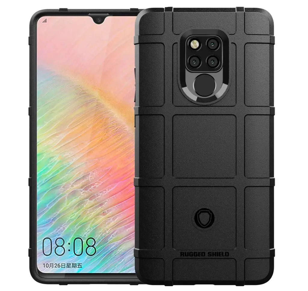 Силиконовый чехол из углеродного волокна для телефона Huawei Mate 20 X прочный