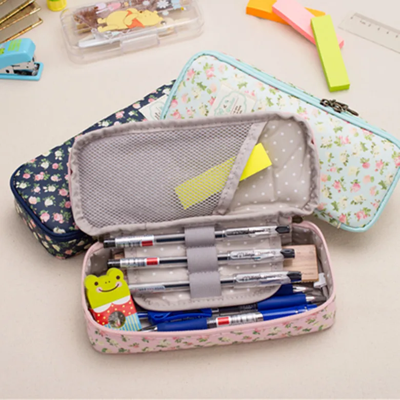 Чехол с изображением моря цветов качественные холщовые школьные принадлежности