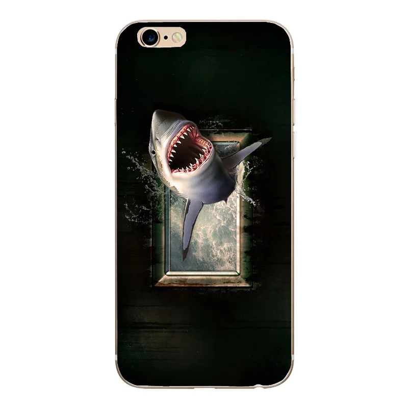 Animal Funda For iPhone 7 Case Shark Panther Cartoon Back Cover X 8 Plus 6S 6 5 5S SE Silicon Phone Shell |
