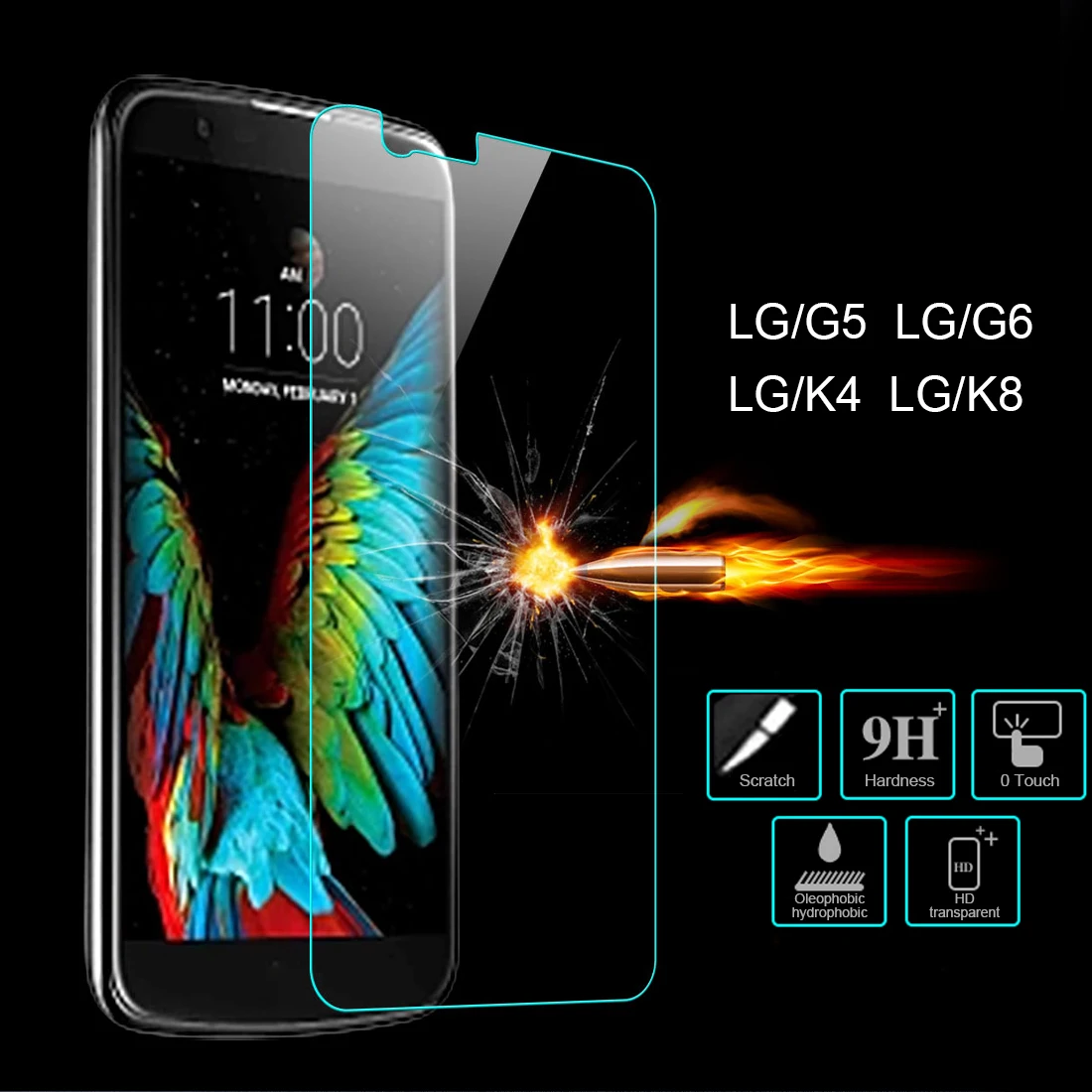 Новое поступление 0 33 мм закаленное стекло для LG G5 G6 K4 K8 защитная пленка высокого