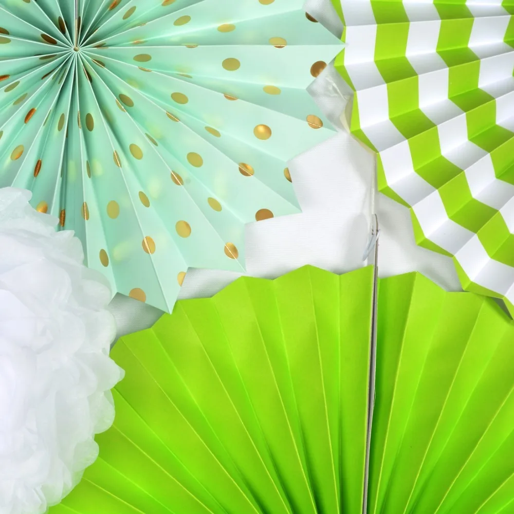 12 шт./компл. свежие зеленые вечерние украшения различная бумага Pinwheels Звездная