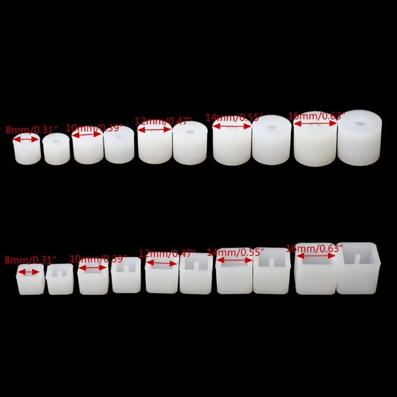 

10/20Pcs Silicone UV Resin DIY Round Square Beads DIY Mold Jewelry Making Resin Casting Mold