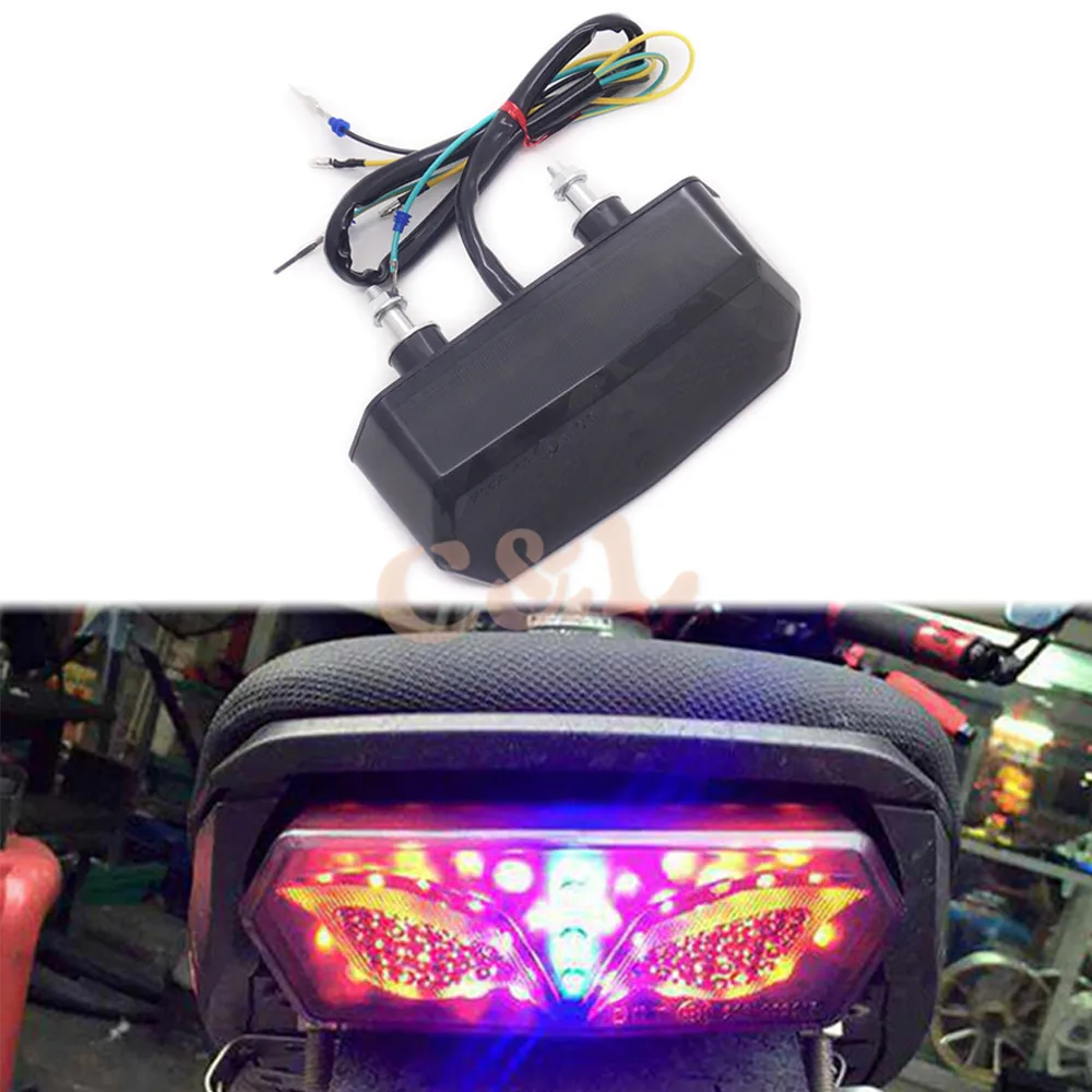 Светодиодные сигналы поворота заднего хода со встроенным дымом для Honda Grom MSX 125