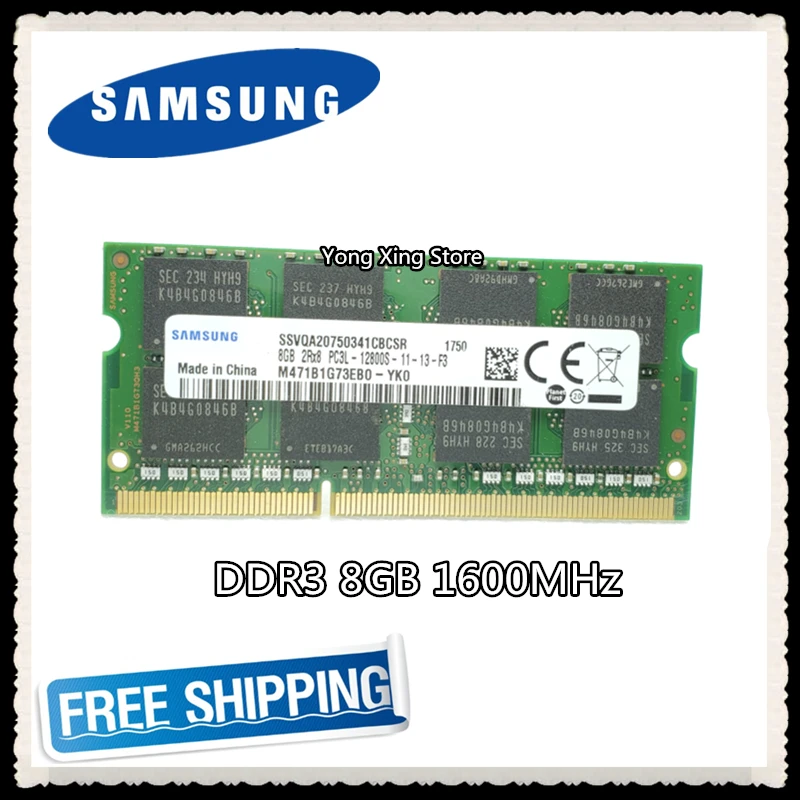 Память для ноутбука Samsung DDR3 8 Гб 1600 МГц PC3L 12800S ОЗУ 12800 8G 1 35 в запчасти компьютера
