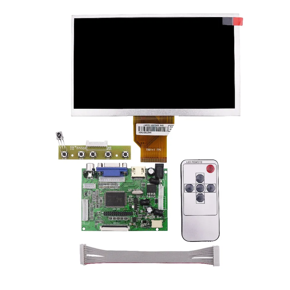 7 дюймов для Raspberry Pi 3 ЖК экран матрица TFT монитор AT070TN90 с HDMI VGA AV вход драйвер платы