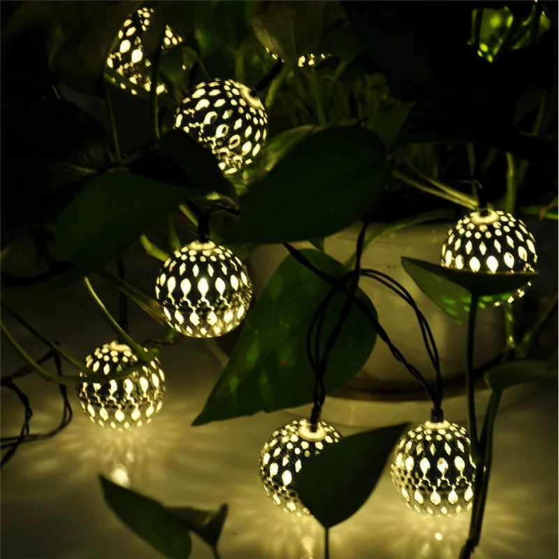 10 шаров/Набор оптовая продажа Марокканская гирлянда светодиодная