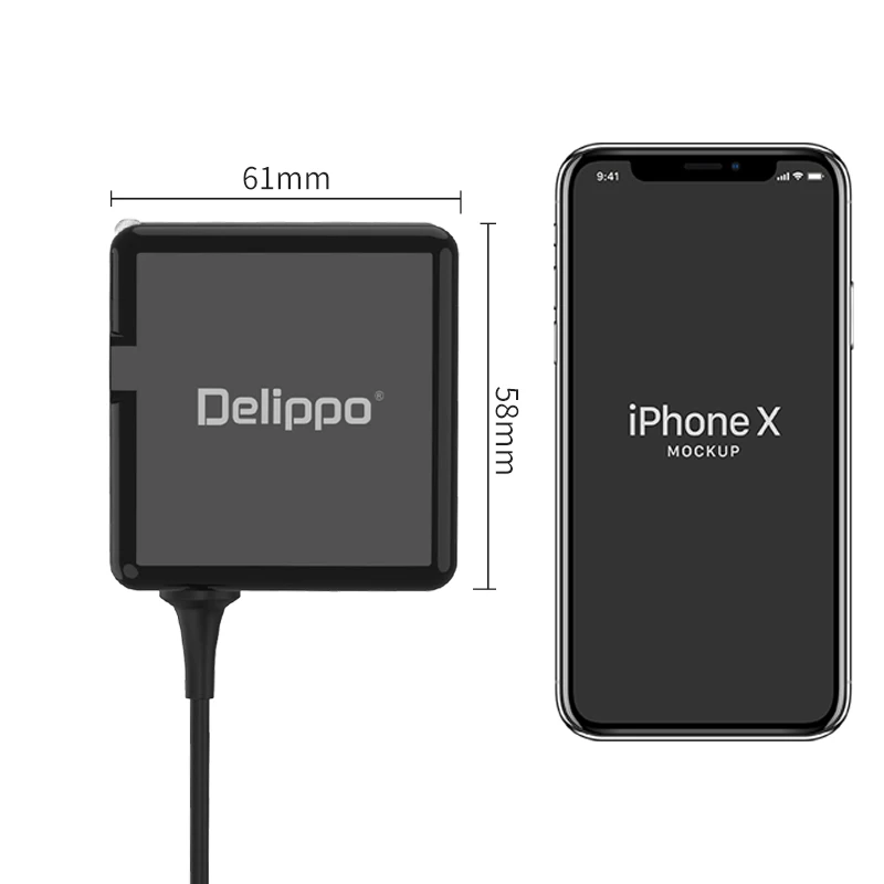 Зарядное устройство Delippo для ноутбуков ASUS 19 в 5 А 2 * мм 65 Вт X501a X502c X51 X55A X55C X55VD X55U X550CA