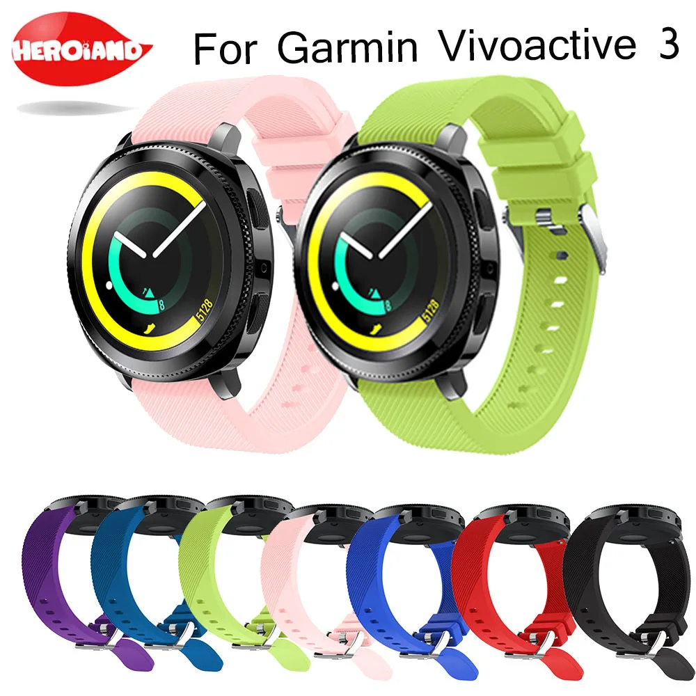 20 мм мягкий силиконовый ремешок для Xiaomi Huami Amazfit Bip Youth наручный браслет Garmin Vivoactive 3