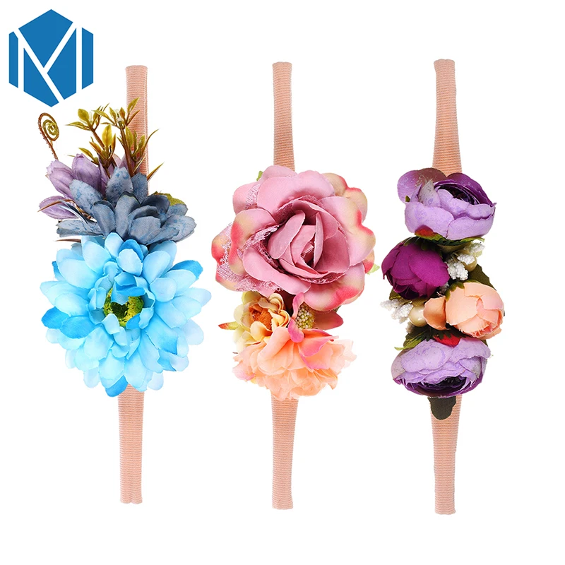 3 шт./компл. детская Цветочная эластичная повязка на голову резиновая для