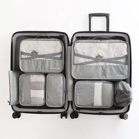 high grade 7pcsset suitcase organizer koffer organizer sets luggage organizer laundry pouch packing set storage bag for clothes