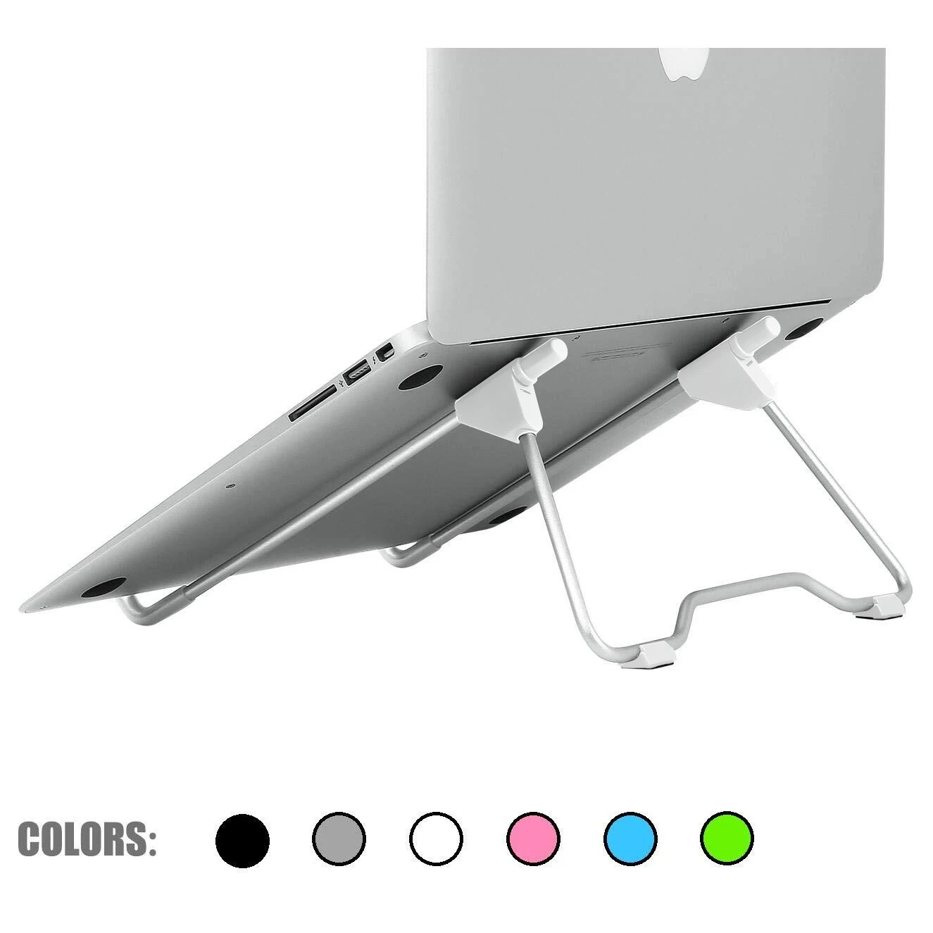 Белый Подставка для ноутбука для Macbook Air Pro 13 15 lenovo ASUS Tablet PC держатель настольный Металлический Стальной многоугольный нескользящий портативный - Цвет: Белый